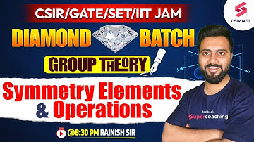 Group Theory | CSIR NET 2023 | GATE 24 | IIT JAM | Symmetry Elements & Operations | Rajnish Sir
