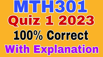 MTH301 Quiz 1 Spring 2023 / Mth301 quiz 1 2023/Mth301 quiz 1 solved 2023 #mth301quiz1solution2023