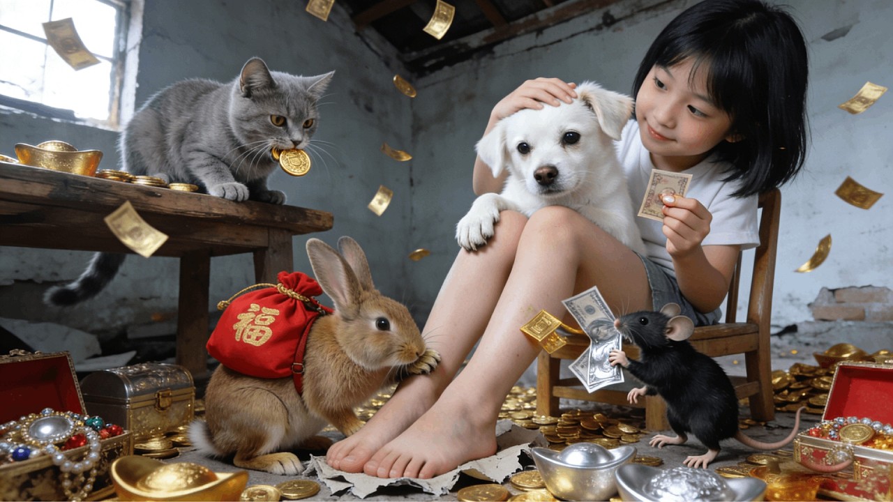 الفتاة الريفية التي تم تبنيها، وبفضل قدرتها على التحدث مع الحيوانات، جعلت عائلتها غنية.