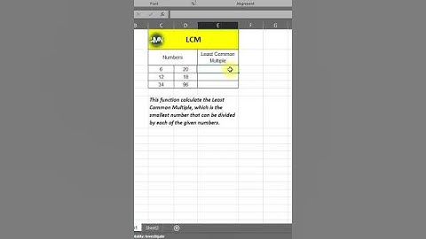 "How to Find the Smallest Common Multiple in Excel! 🧮✨ #ExcelTips #LCM" #viral #viralvideo #excel