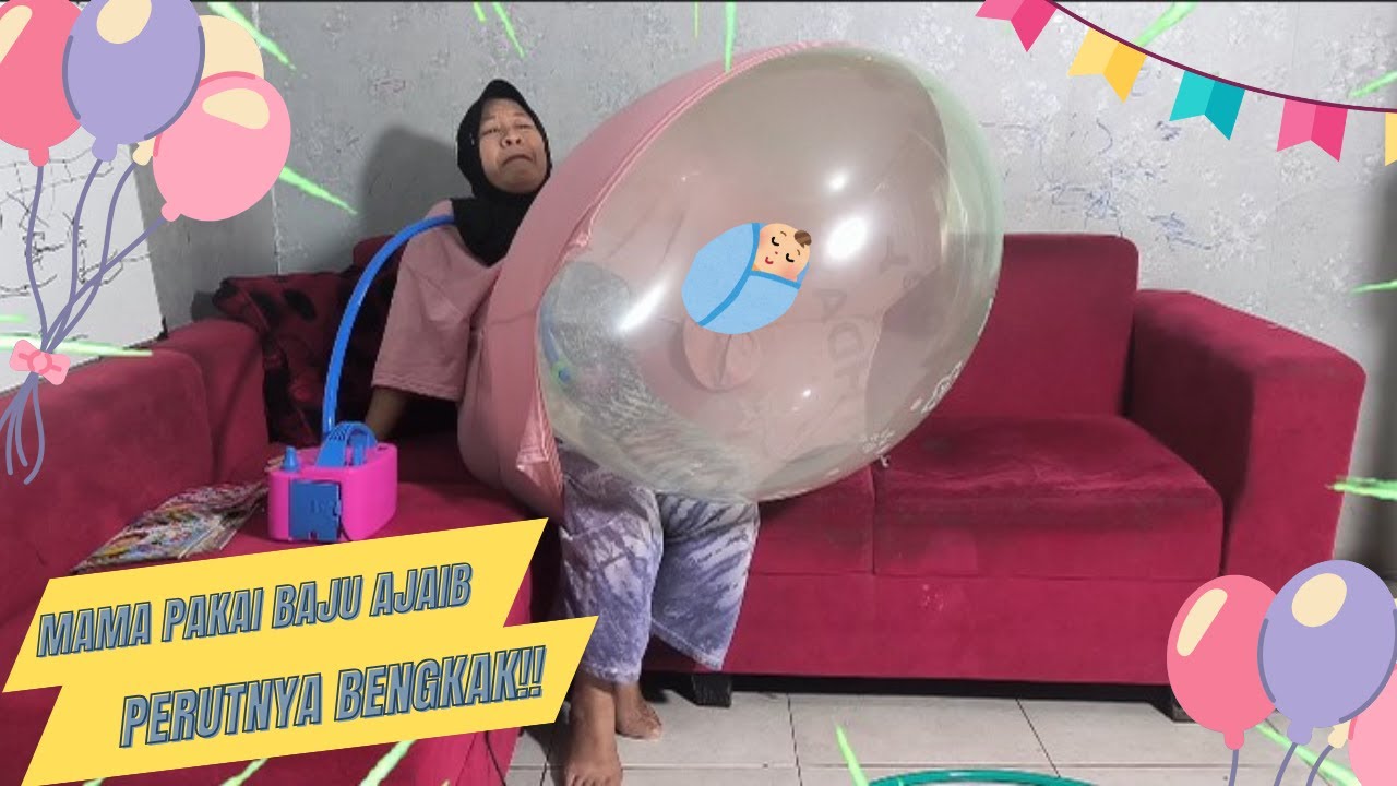 MAMA PAKAI BAJU AJAIB PERUTNYA BENGKAK!!? #hamilbalon #balloon #tiupbalon #funny