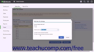 QuickBooks Online Plus 2017 Tutorial Setting a Default Sales Tax Intuit Training