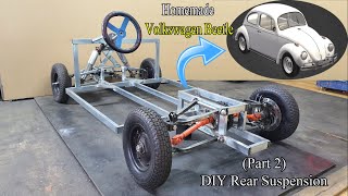 Homemade a Mini Volkswagen Beetle ( Part 2 - DIY Rear Suspension)
