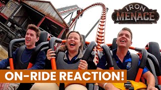 Our First Time Riding Iron Menace at Dorney Park! All New B&M Dive Coaster!