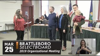 Brattleboro Selectboard Organizational Mtg 3/25/19