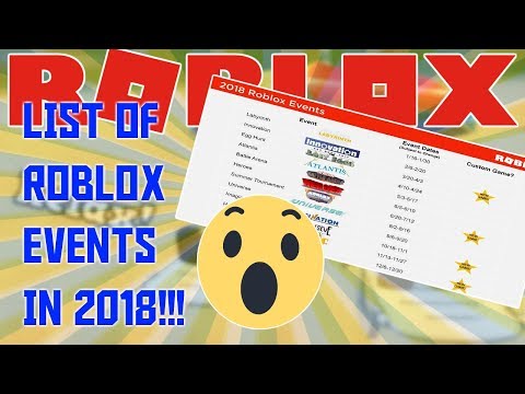 Upcoming Roblox Events Of 2018 Youtube