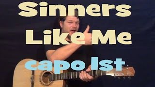 Sinners Like Me (Eric Church) Guitar Lesson Easy Strum How to Play Tutorial