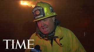 Crews Battle Wind-Whipped California Brushfire | TIME