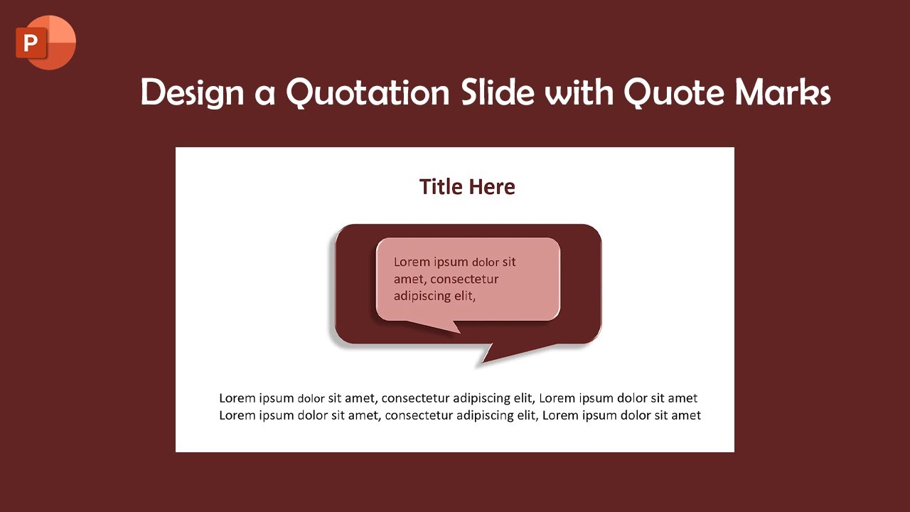 How to Design a Quotation Slide with Quote Marks in PowerPoint (Step-by-Step)