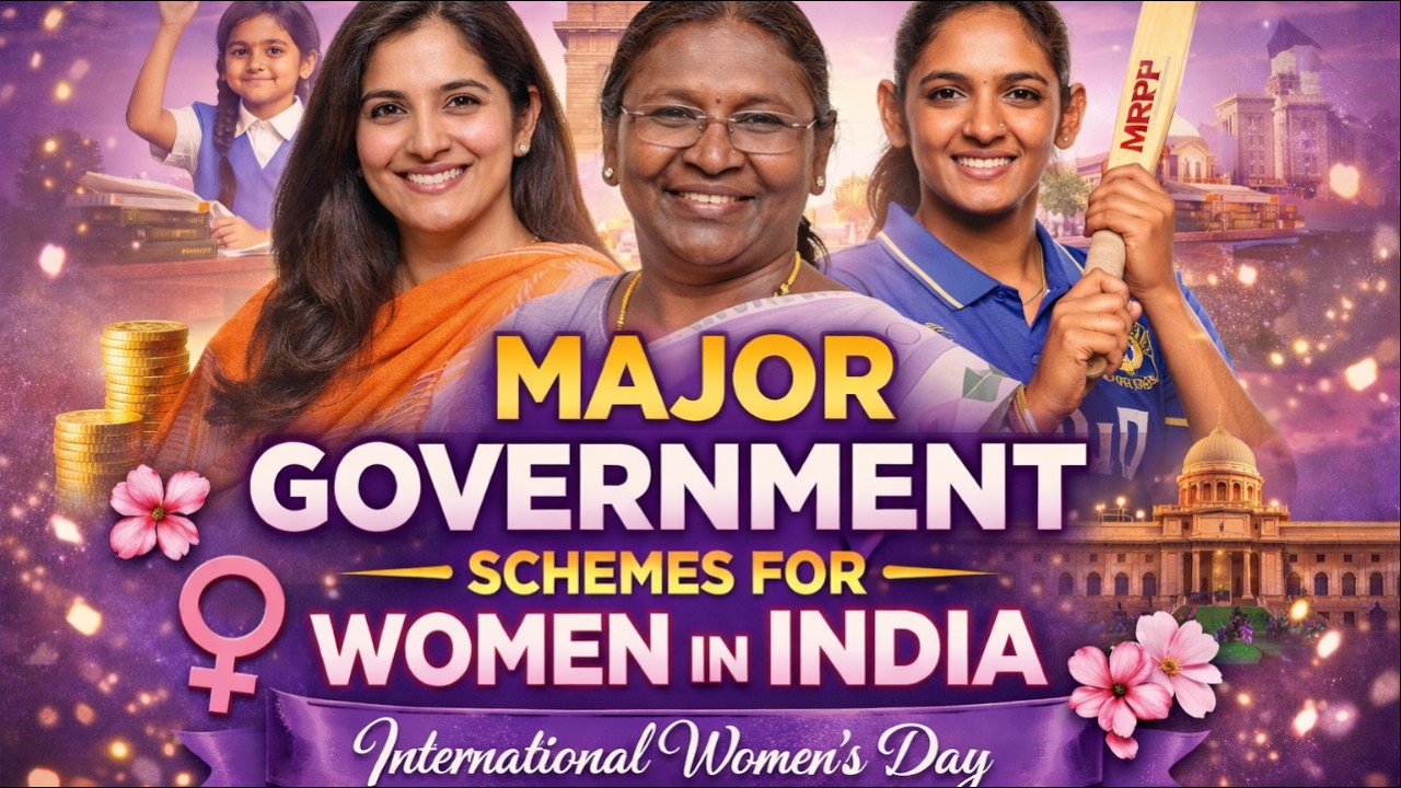 Major Government Schemes for Women in India#internationalwomensday#governmentexam#SSC#Bank