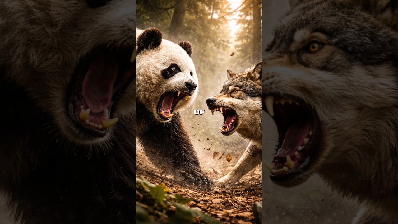 Панда против Тимбервульфа… Кто победит в поединке в клетке?