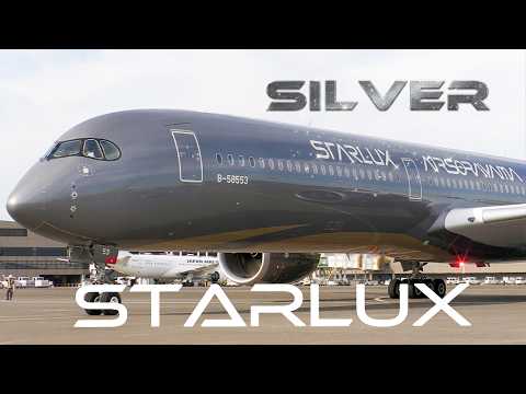 グランド目線で撮るシルバー機の迫力スポットイン！Airsorayama Silver Livery STARLUX #星宇航空 #STARLUX