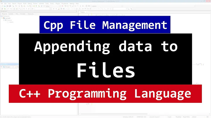 fstream Class | Appending to a File in C++ | CPP Programming Video Tutorial