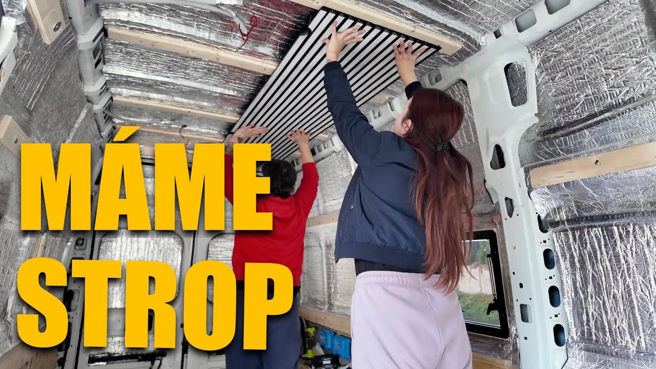 #10 🛠️ Strop dodávky: montáž akustických panelov | Prestavba na camper van