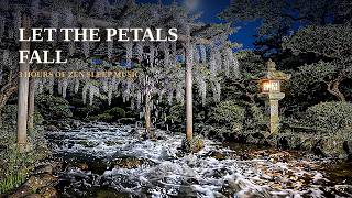 Let the Petals Fall 🌙 3 Hours of Zen Sleep Music — Wisteria & Garden Stream
