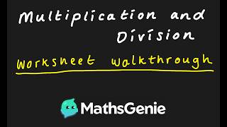 Multilplication and Division Worksheet