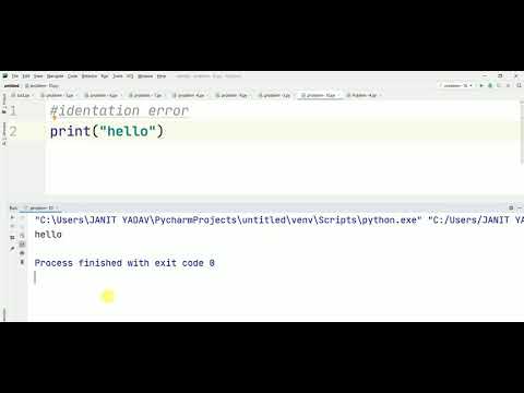 identation error in python (part-6)