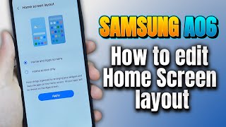How to change Samsung Galaxy A06 home Screen Style | Samsung A06 App Drawer Settings