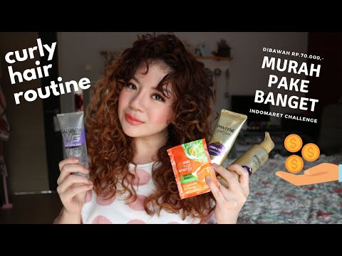 CURLY HAIR ROUTINE DIBAWAH 70K! Indomaret Edition! | Tutorial Rambut Keriting Indonesia