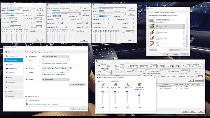 Setting up Virtual Audio Cable VAC with Skype