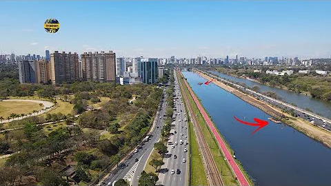 Como era o curso do rio Pinheiro em 1930 antes de sua canalização?