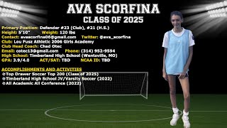 Ava Scorfina - Soccer College Recruitment Class of 2025