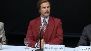 Ron Burgundy Emerson College Press Conference: Anchorman Reveals Key to Journalism Greatness