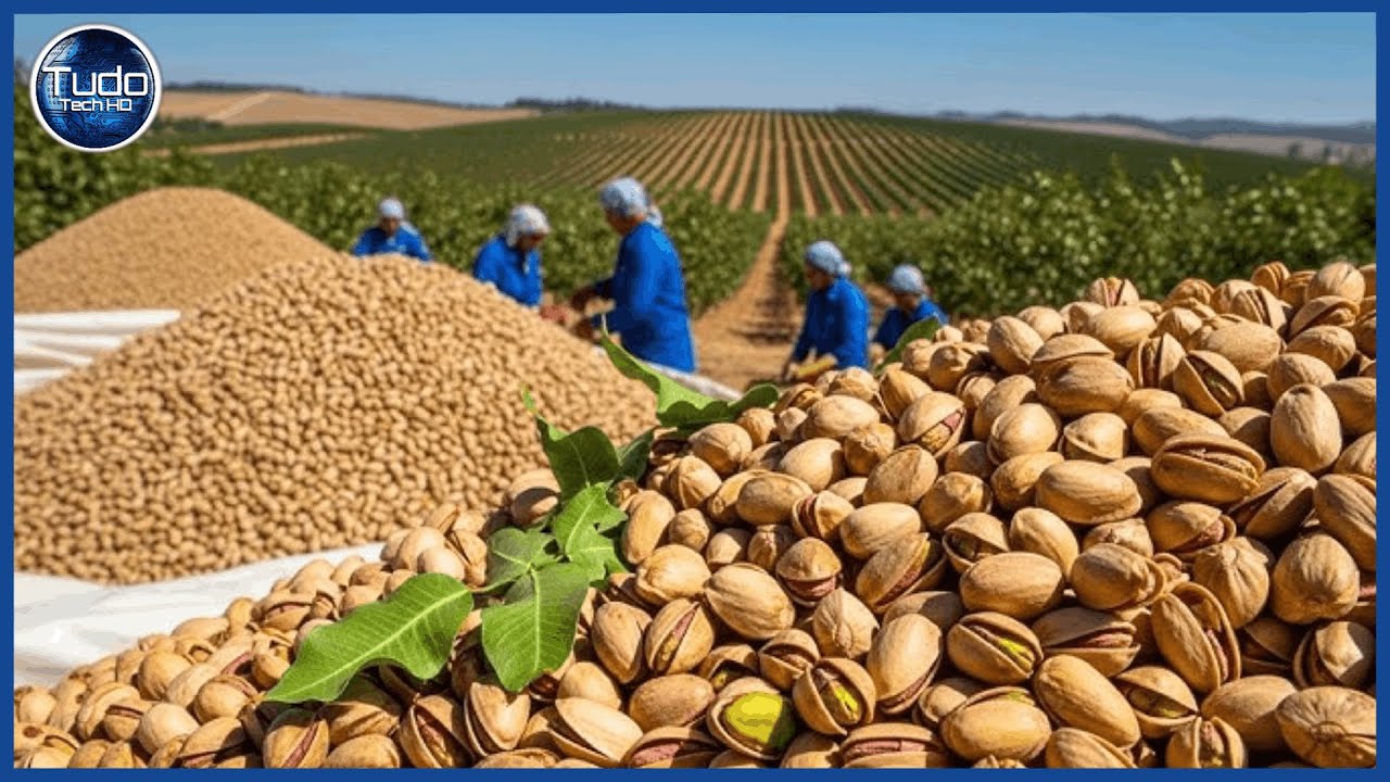 Como os Pistaches São Produzidos: Do Cultivo à Colheita de Bilhões – Processo Industrial Completo