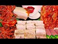 ASMR SPICY OCTOPUS, OYSTER 통삼겹살 수육, 쭈꾸미 볶음, 김치보쌈, 굴젓, 명란젓 KIMCHI, SALTED SEAFOOD COOKING & MUKBANG