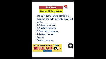 RRB Exam 2024 | Basics Of Computers MCQs -28 | Top Questions for Success! #railwayexam #rrbgroupd