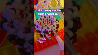 it didn’t spin bc the figure was too big 😭 #kandikid #kandi #beads #repairing