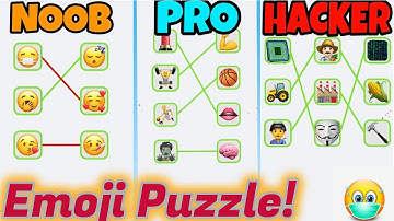 NOOB vs PRO vs HACKER - Emoji Puzzle Gameplay Walkthrough [ Part 1] - Level 1-50 Android