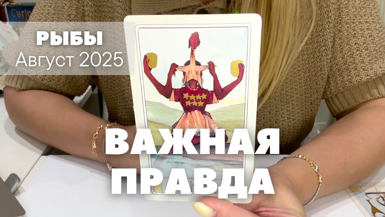Рыбы АВГУСТ : Важная правда | 2025 таро прогноз