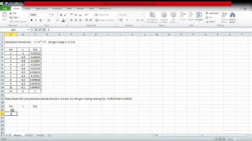 CONTOH SOAL AKAR PERSAMAAN NON LINEAR METODE TABEL MENGGUNAKAN EXCEL