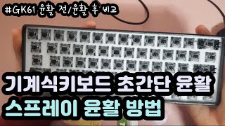 기계식키보드 윤활하는 법 (퀵스왑)ㅣGK61ㅣ게이트론 흑축ㅣ윤활 전/후 비교ㅣ스프레이 윤활