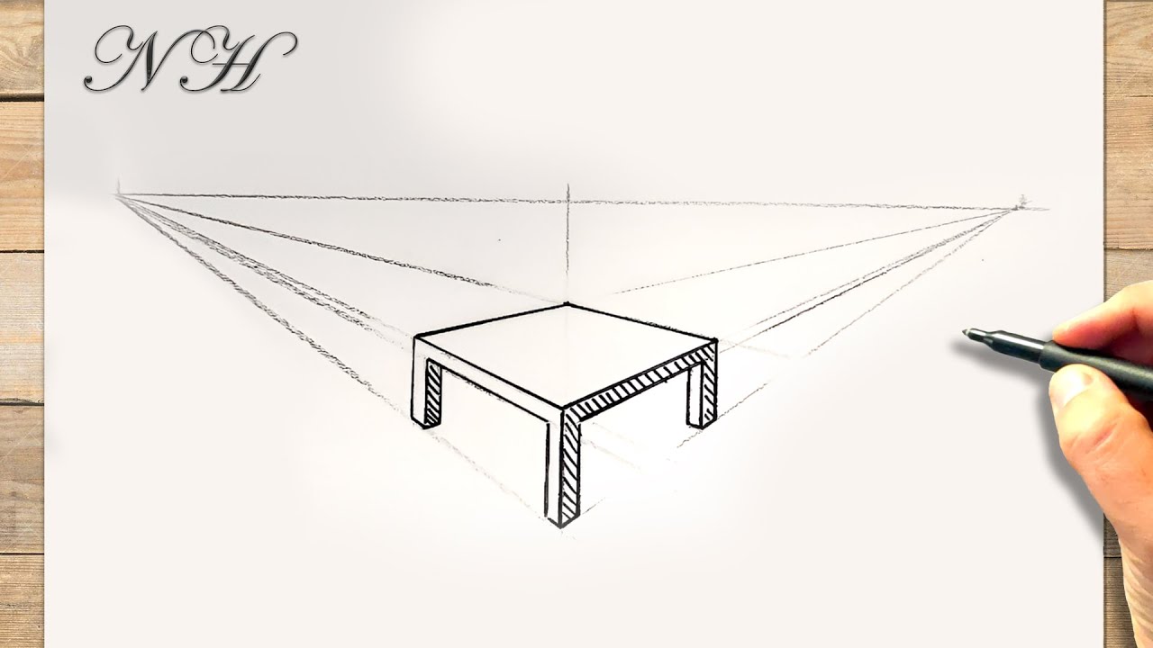 Как нарисовать стол в перспективе