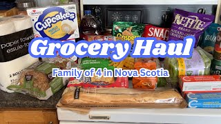 Grocery Haul for My Family of Four in Nova Scotia