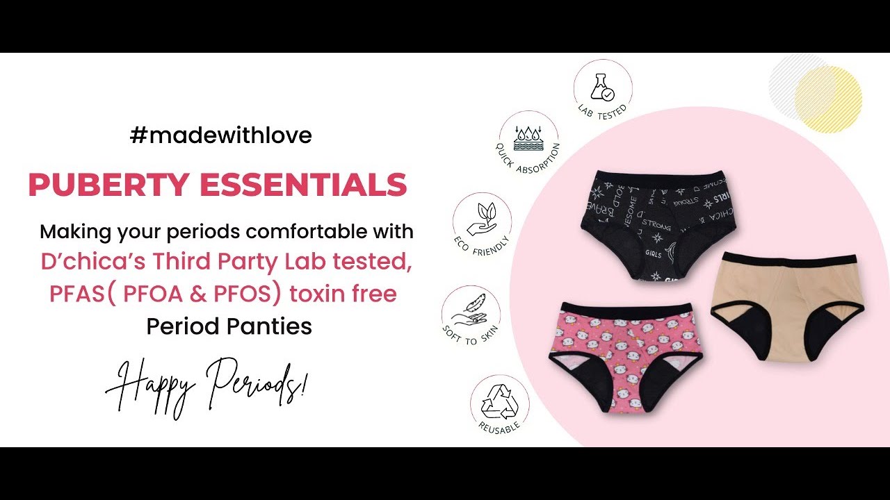 D'chica Period Panties for Teenagers Lab Tested , Hygienic and Eco