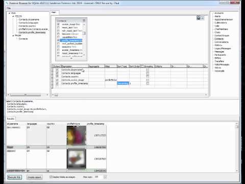 Forensic browser for SQLite