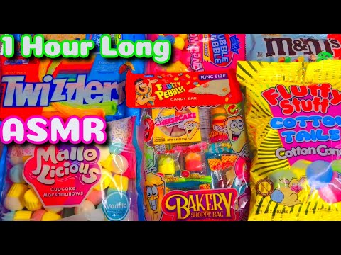 1 Hour Lot's Of Candies, Filling Platter With Sweets, Asmr Satisfying Videos, Rainbow Desserts