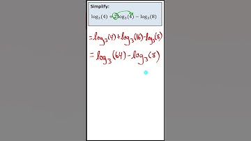 Simplify a Logarithmic Expression | jensenmath.ca #maths #highschoolmath #logarithm