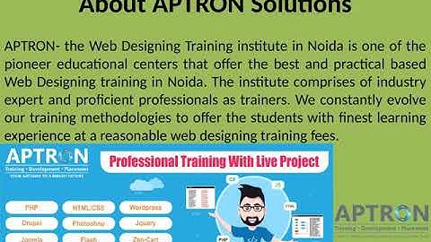 Web Designing Training with Live Projects by Certified Experts