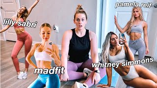 trying the MOST POPULAR FITNESS INFLUENCERS workouts for a WEEK