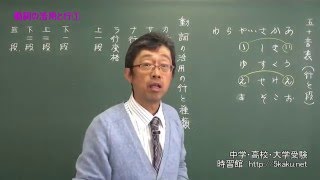 必ずできる古典文法　～第１回（前）　動詞の活用と行(1)～