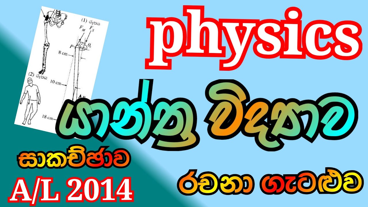 Physics |AL 2014| Mechanics| Essay problem| Complete discussion in Sinhala