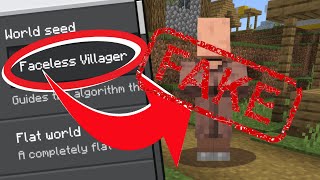 Do NOT Use The Faceless Villager Seed in Minecraft