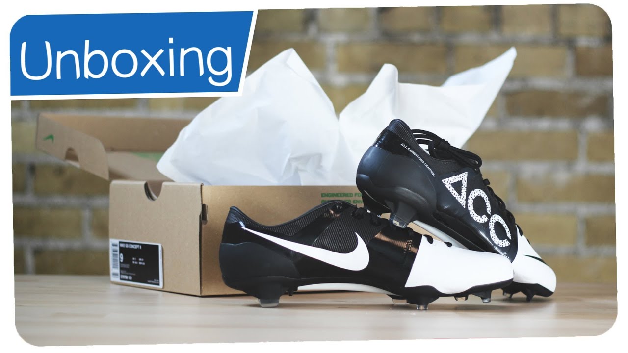 Nike GS Concept 2 ACC Black/White - HAZARD Soccerboots 2012 - Unboxing -  YouTube