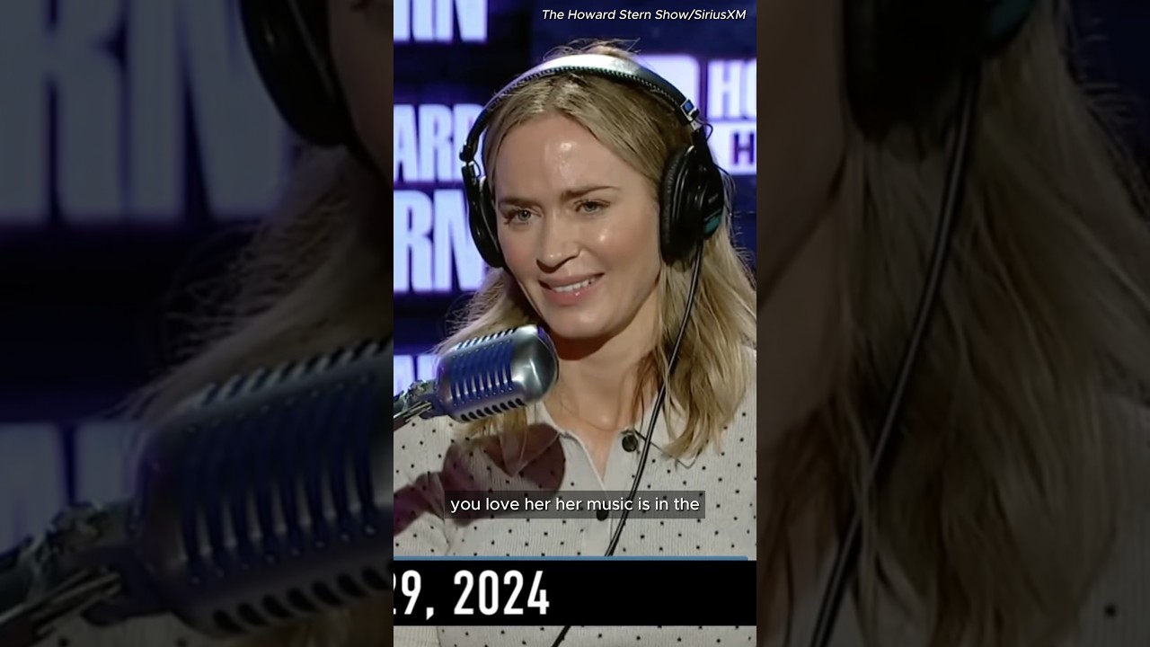 Emily Blunt expresses her adoration for Taylor Swift on The Howard Stern Show/SiriusXM