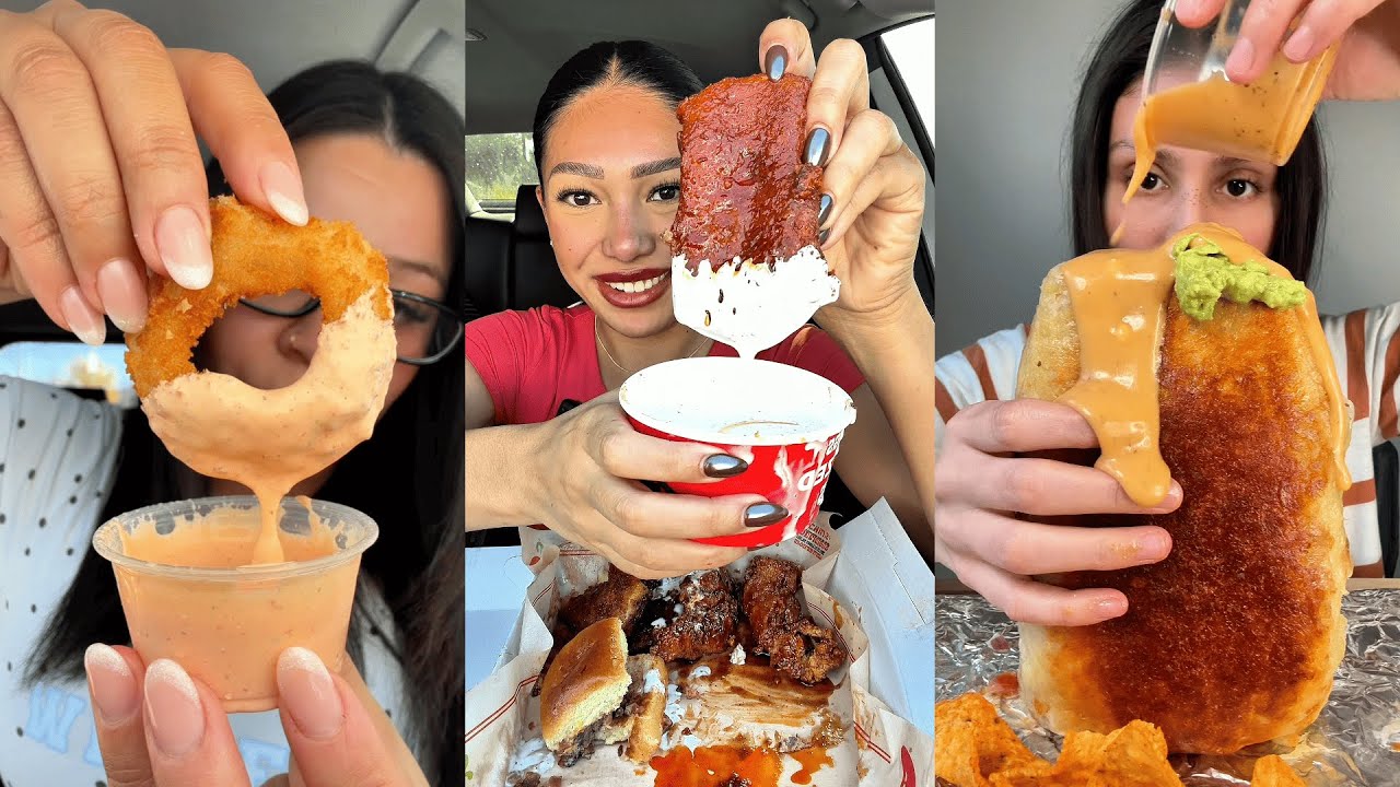 TikTok Mukbang Compilation | Chili’s, Chipotle, Wingstop, McDonald's, In-N-Out & More!