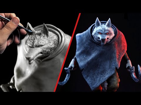 Sculpting DEATH (Wolf) Timelapse | Puss In Boots: The Last Wish